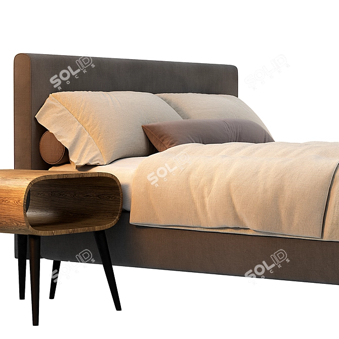 Sleek Twils Dread Bed Design 3D model image 4