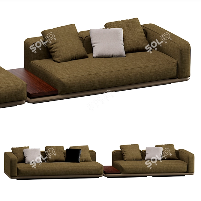 Minotti Horizonte Modular Sofa: Stylish 2013 3D model image 3