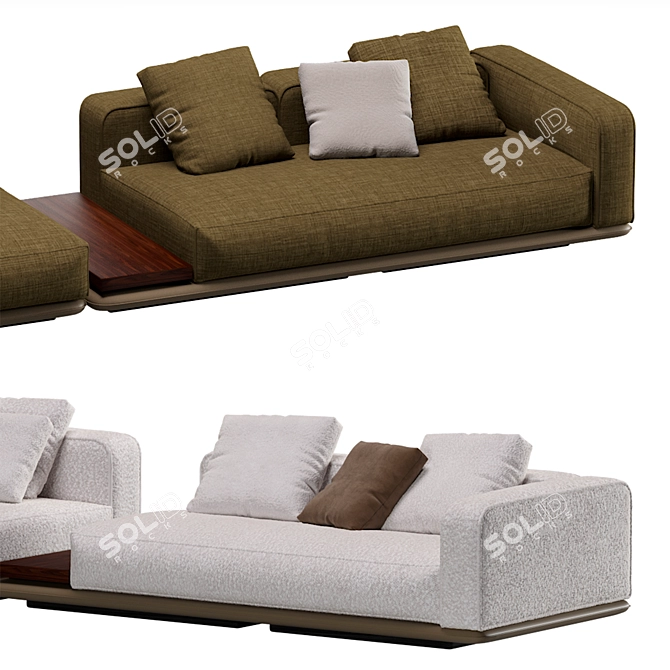 Minotti Horizonte Modular Sofa: Stylish 2013 3D model image 5