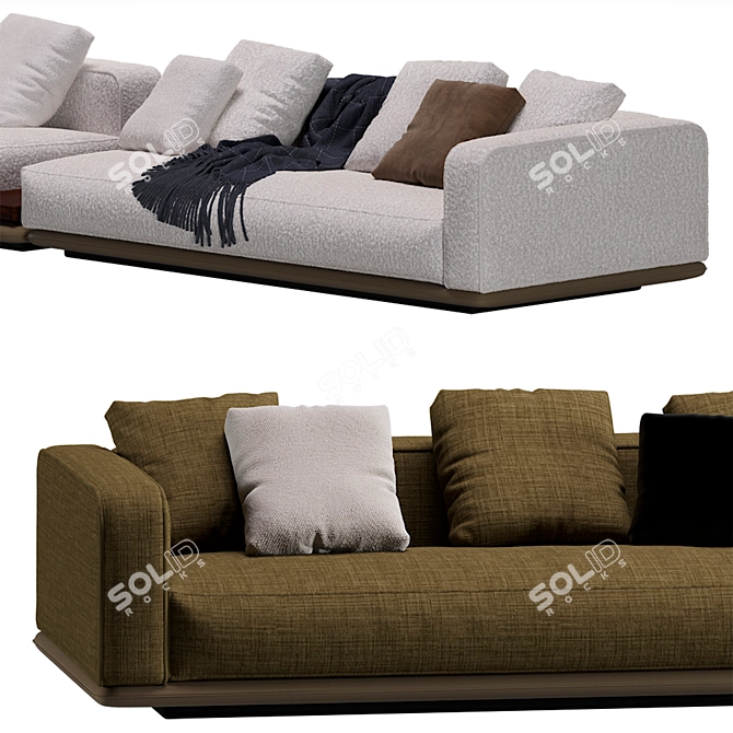 Minotti Horizonte Modular Sofa: Stylish 2013 3D model image 6