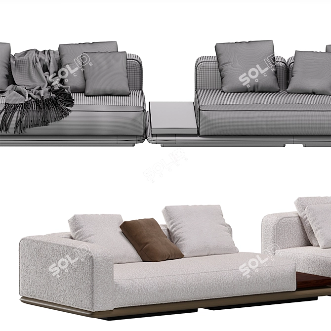 Minotti Horizonte Modular Sofa: Stylish 2013 3D model image 7