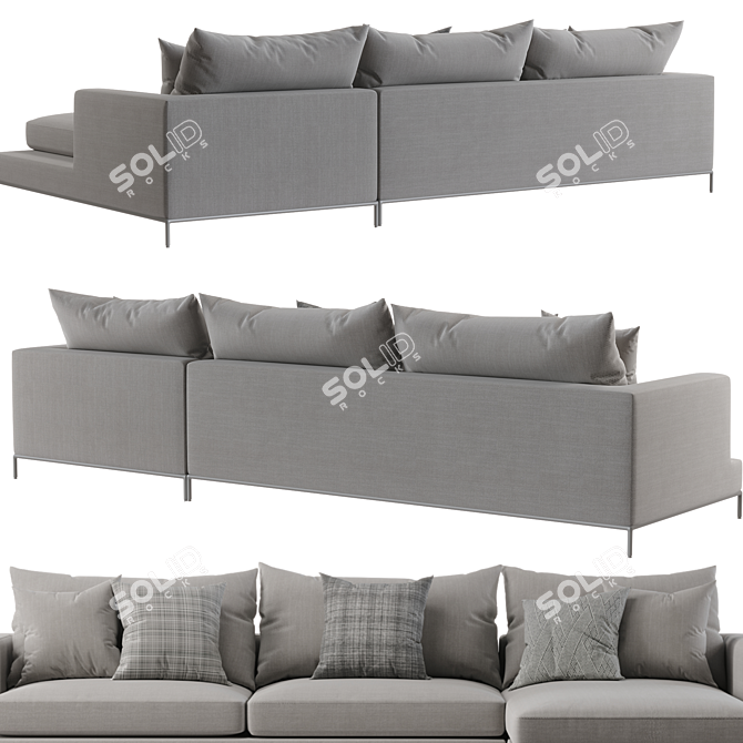 Modern Simena Sectional Sofa Design 3D model image 3