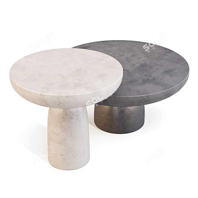 Mogg Olo Concrete Sculptural Tables 3D model image 3