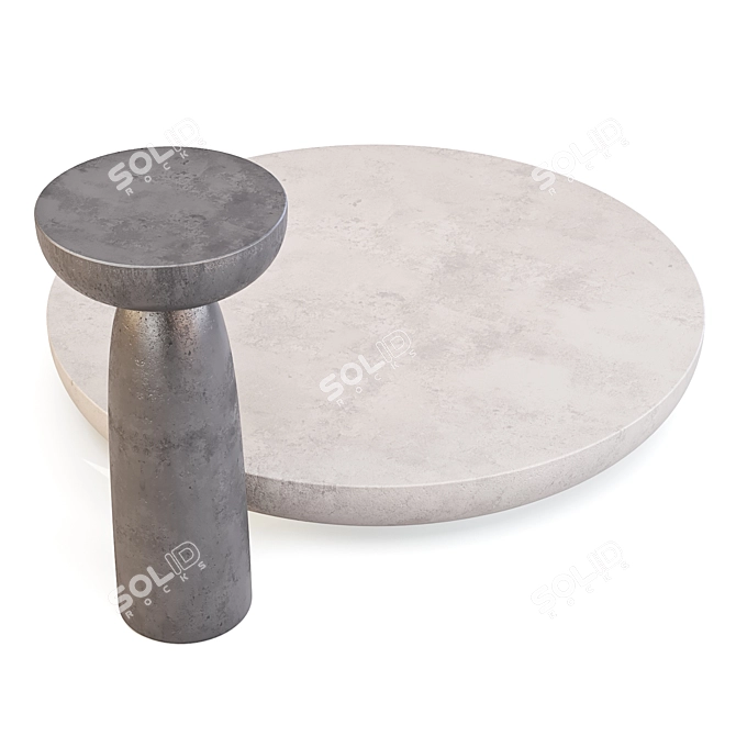 Mogg Olo Concrete Sculptural Tables 3D model image 4