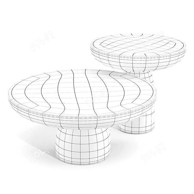 Mogg Olo Concrete Sculptural Tables 3D model image 6