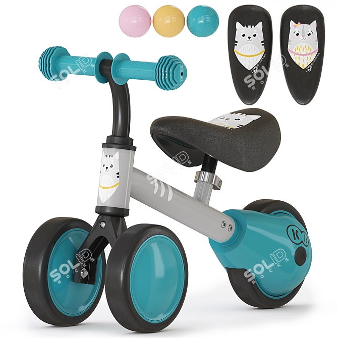 KinderKraft Cutie Kids Balance Bike 3D model image 1