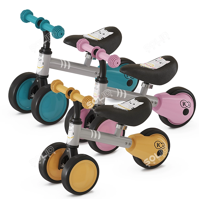 KinderKraft Cutie Kids Balance Bike 3D model image 2