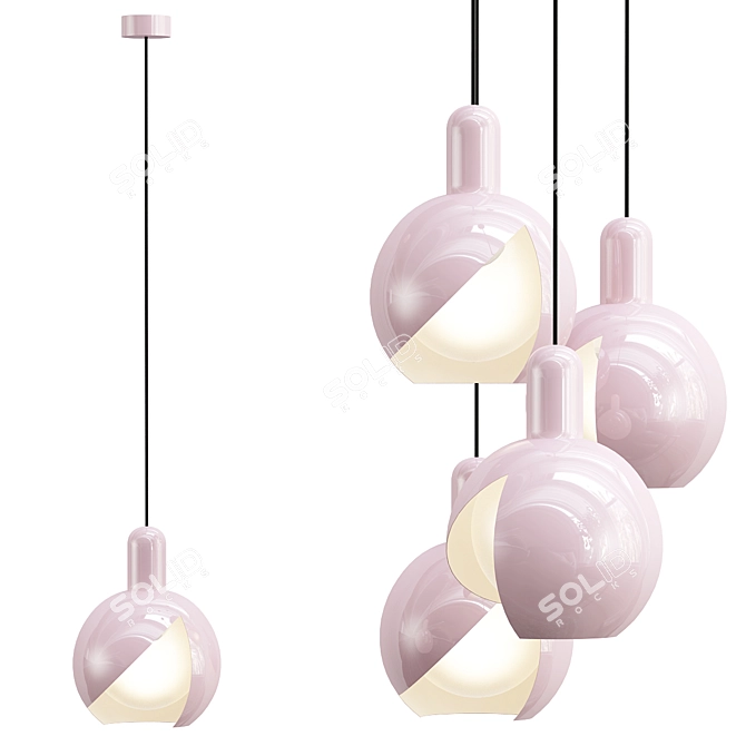 Modern Periwinkle Pendant Lamp Design 3D model image 1