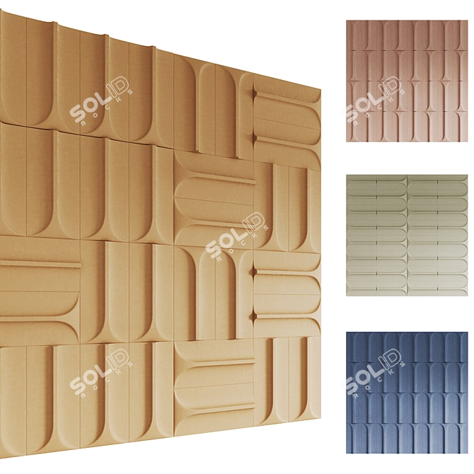 Colosseum-Inspired Acoustic Wall Panel 3D model image 1