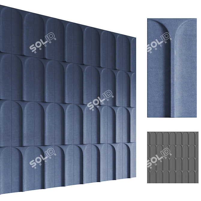 Colosseum-Inspired Acoustic Wall Panel 3D model image 2