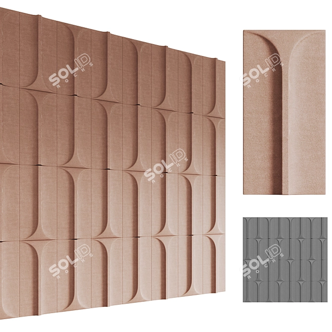 Colosseum-Inspired Acoustic Wall Panel 3D model image 3