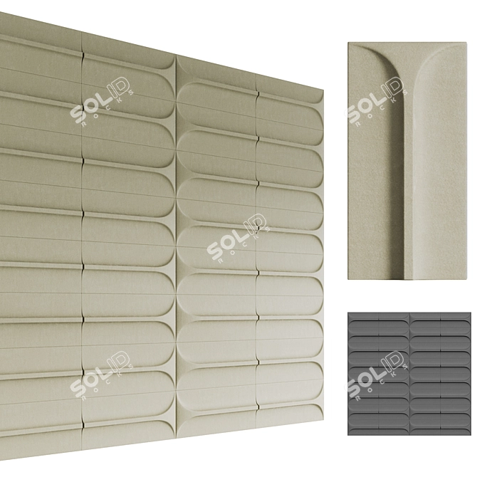 Colosseum-Inspired Acoustic Wall Panel 3D model image 4