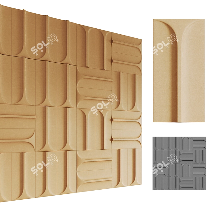 Colosseum-Inspired Acoustic Wall Panel 3D model image 5