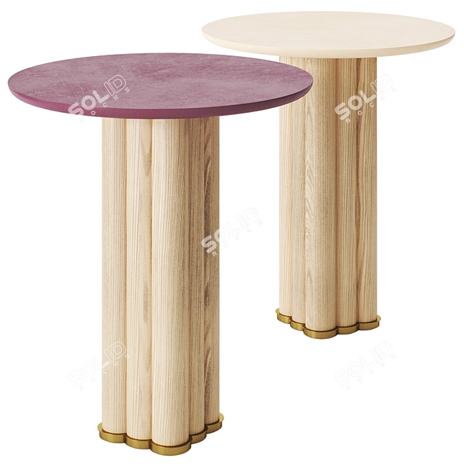 Modern 2 Color Flo Table 3D model image 1