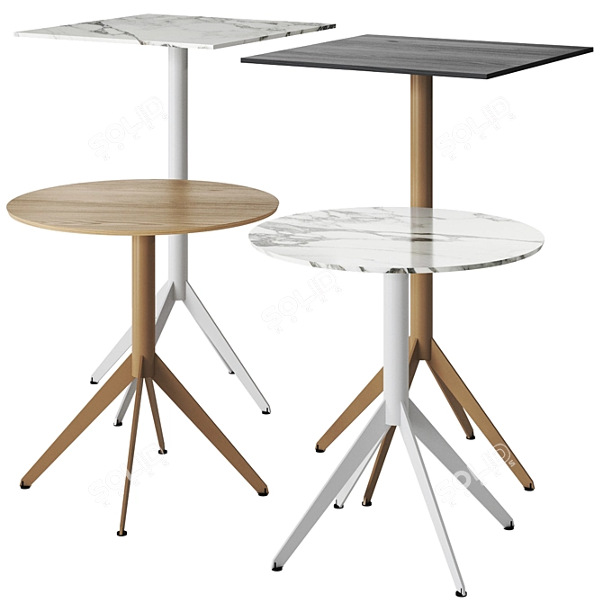 Modern Square Comte Table Design 3D model image 1