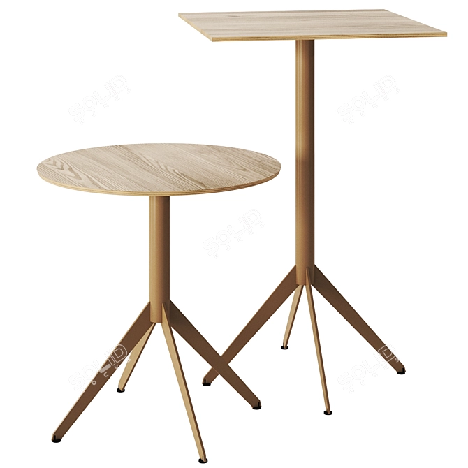 Modern Square Comte Table Design 3D model image 2