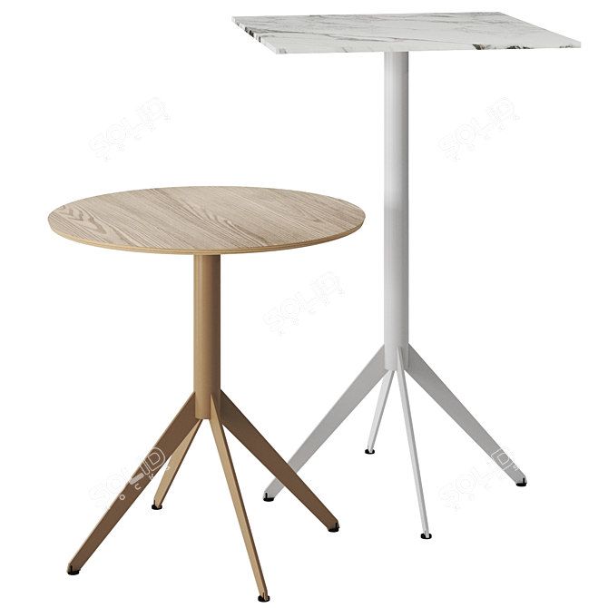 Modern Square Comte Table Design 3D model image 5