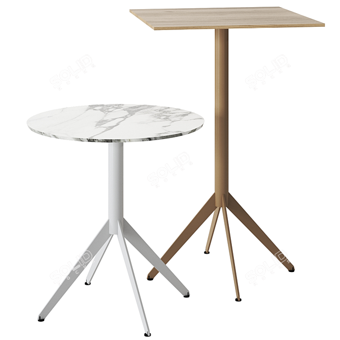 Modern Square Comte Table Design 3D model image 6