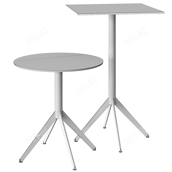 Modern Square Comte Table Design 3D model image 7