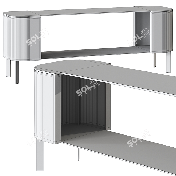 Modern Solanas Sideboard in 3 Colors 3D model image 3