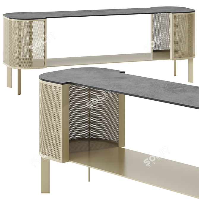 Modern Solanas Sideboard in 3 Colors 3D model image 4