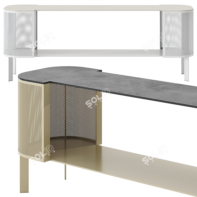 Modern Solanas Sideboard in 3 Colors 3D model image 5
