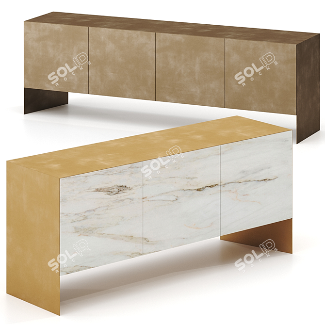 Modern Nemesi Sideboard Furniture Design 3D model image 1