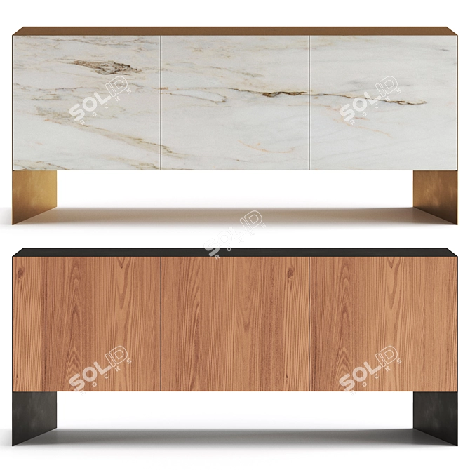 Modern Nemesi Sideboard Furniture Design 3D model image 2