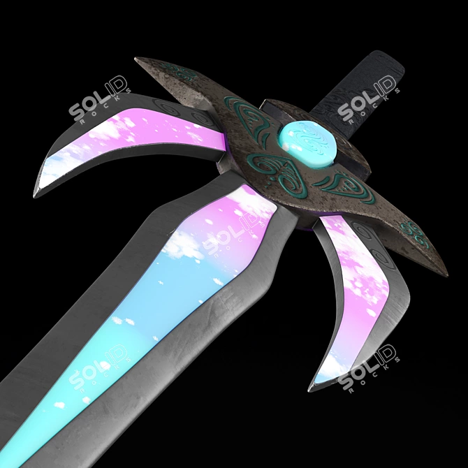 Futuristic Sci-Fi Sword Model 3D model image 2