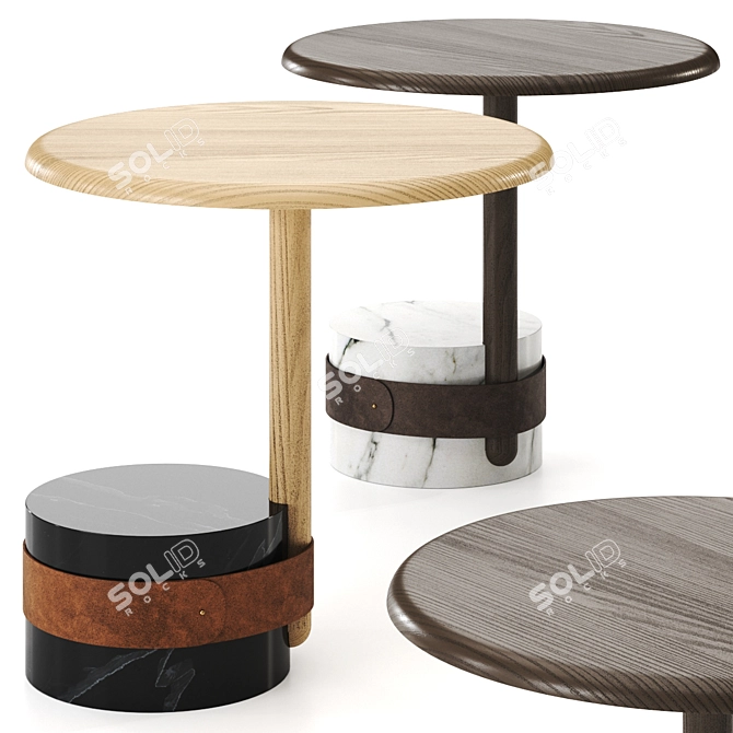 Mushroom Design Side Table, 3 Colors 3D model image 1