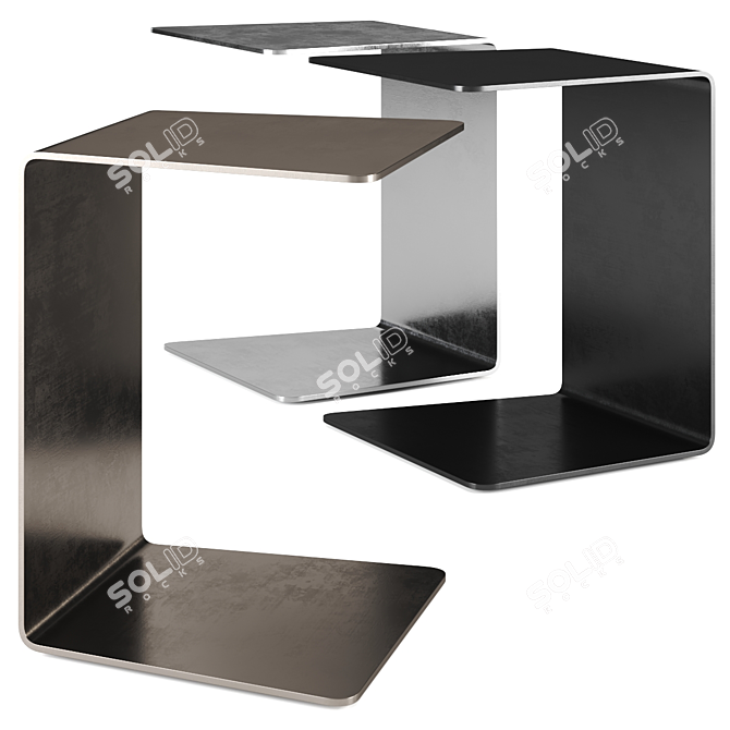 Modern Chic Loman Side Table 3D model image 1