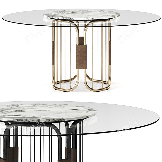 Formitalia Sunflower Table, Elegant Design 3D model image 1