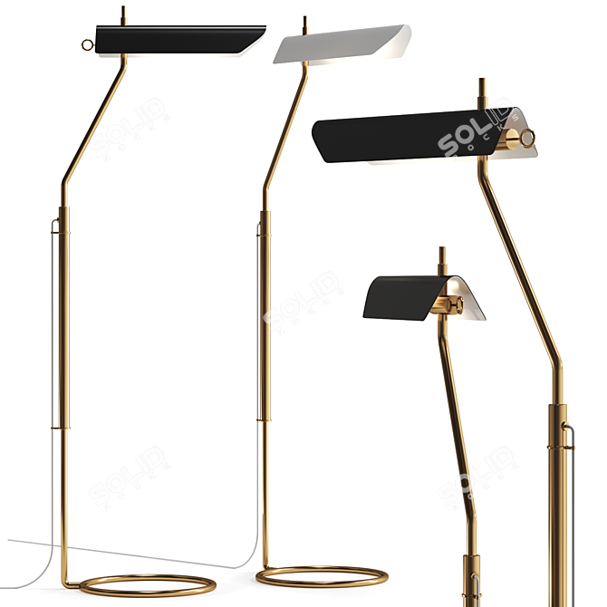 Modern Visual Comfort Floor Lamp 3D model image 1