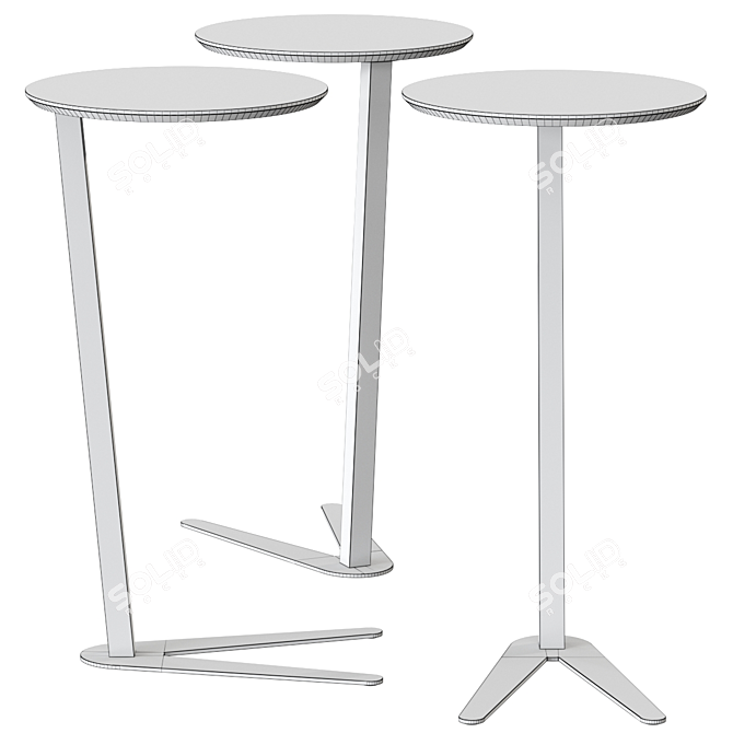 Minimalist Mint Table with Files 3D model image 3