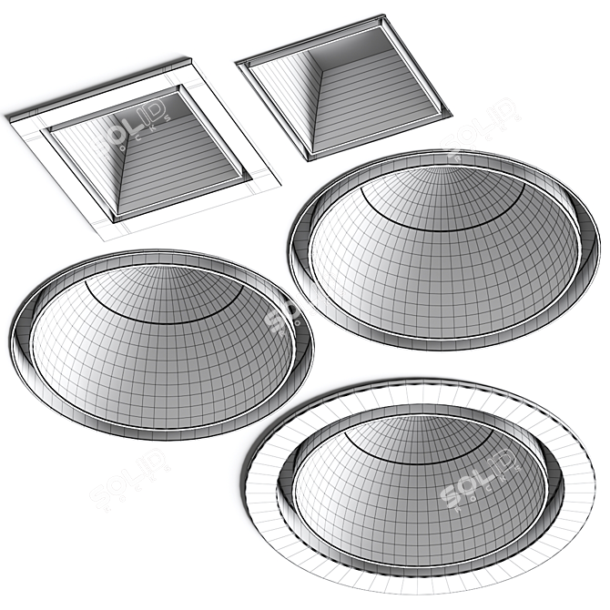 Sasso Recessed Spotlight Ceiling Lamp 3D model image 2