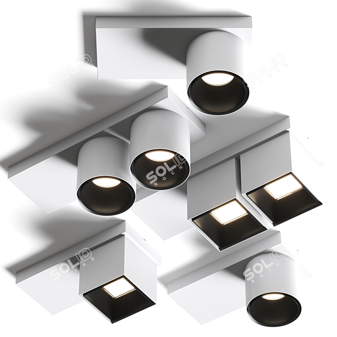 Sasso Bese Ceiling Lamp Collection 3D model image 2