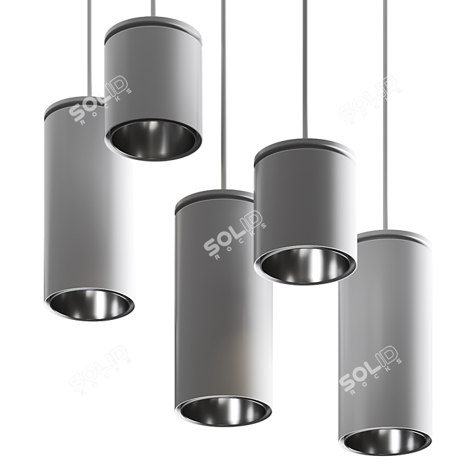 Modern Sasso Round Pendant Lamp 3D model image 2