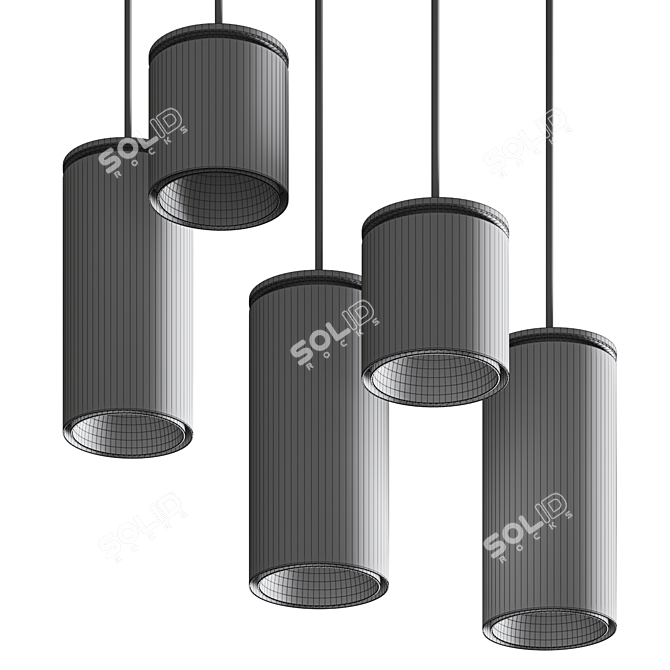 Modern Sasso Round Pendant Lamp 3D model image 3