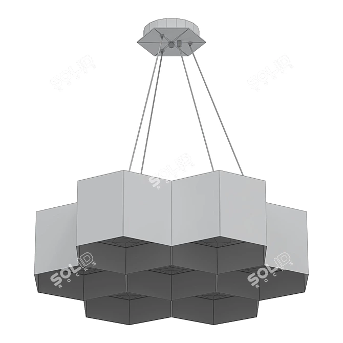 Illuminating Honeycomb Chandelier 3D model image 2