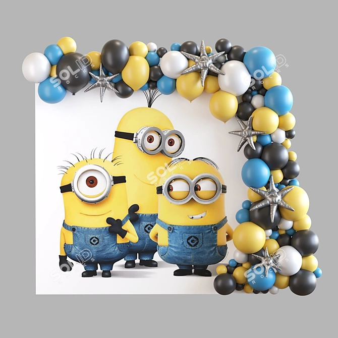 Minion Photo Zone Set 2013 3D model image 3