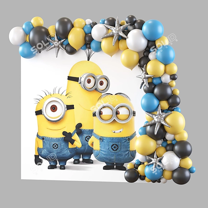 Minion Photo Zone Set 2013 3D model image 4