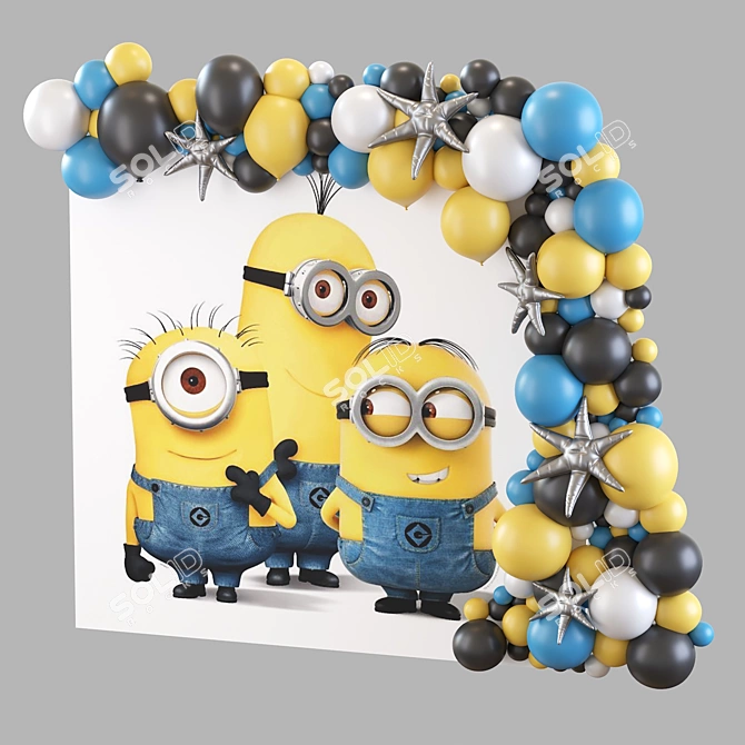 Minion Photo Zone Set 2013 3D model image 5