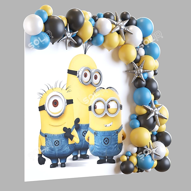 Minion Photo Zone Set 2013 3D model image 6