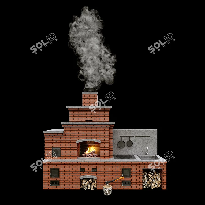 Brick BBQ 2014 Version 3D 3D model image 3