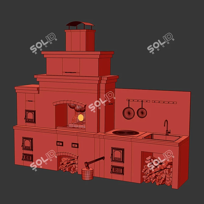 Brick BBQ 2014 Version 3D 3D model image 7