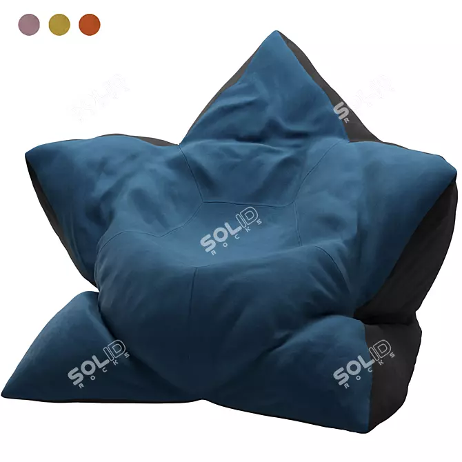 Rose Bean Bag Chair in Four Colors 3D model image 1