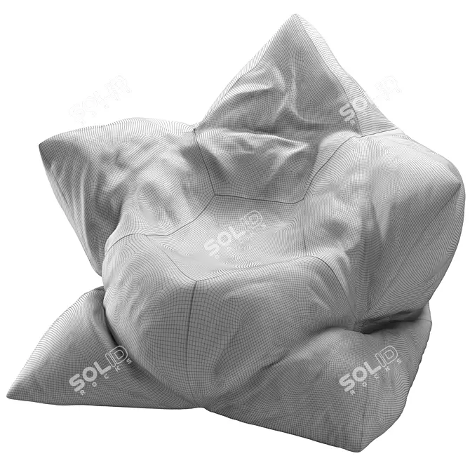 Rose Bean Bag Chair in Four Colors 3D model image 6