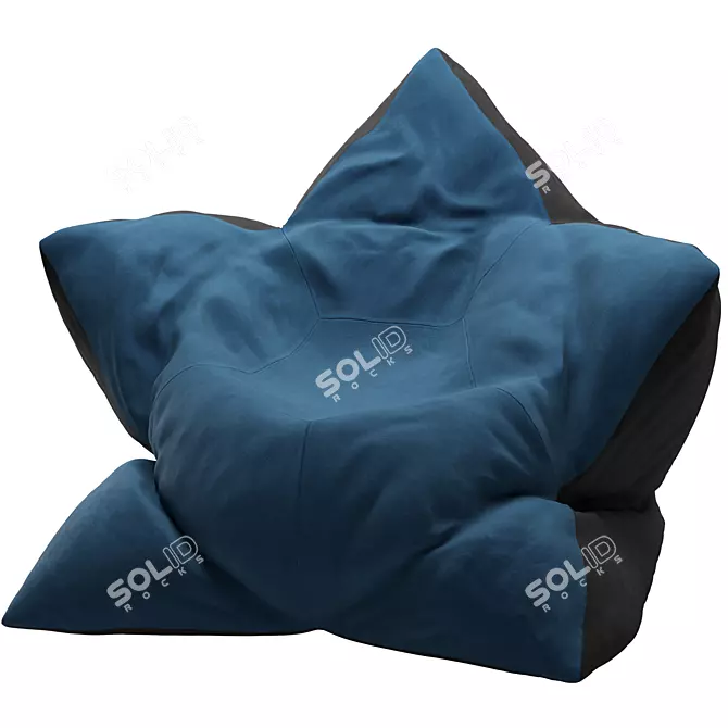 Rose Bean Bag Chair in Four Colors 3D model image 8