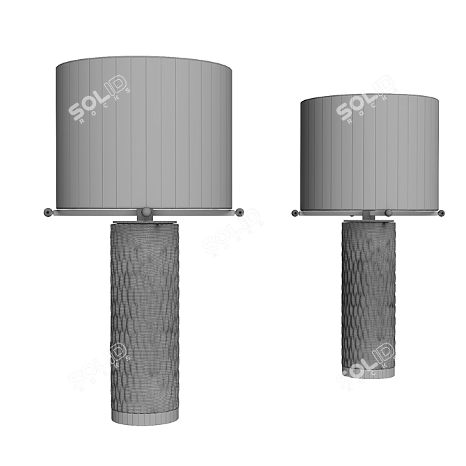 Luxury Sorbet Ceramic Metal Lamp 3D model image 5