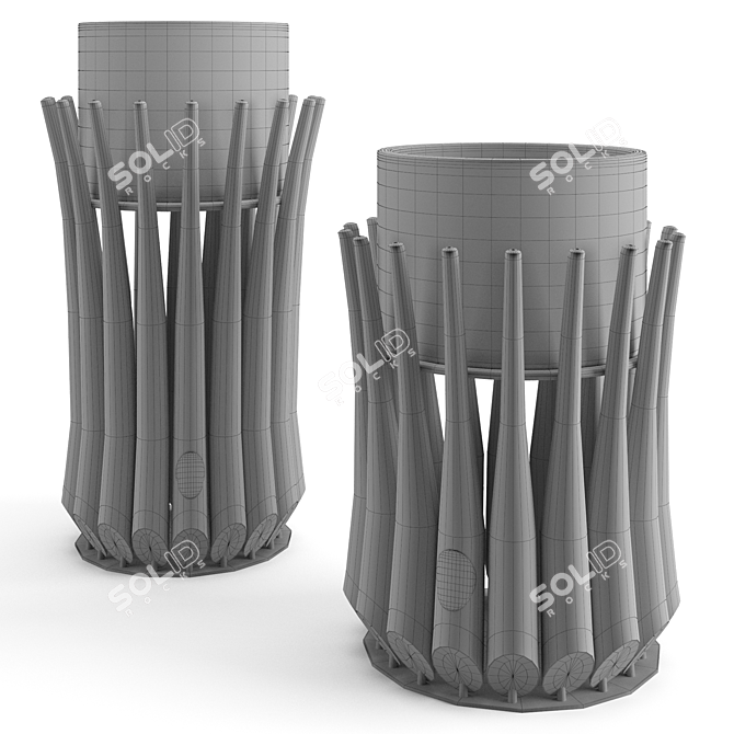 Elegant Panarea Cache Pot 3D model image 3